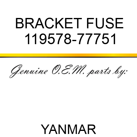 BRACKET, FUSE 119578-77751