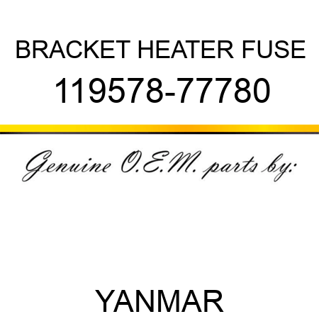 BRACKET, HEATER FUSE 119578-77780