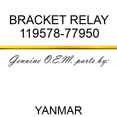 BRACKET, RELAY 119578-77950