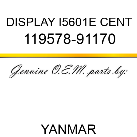 DISPLAY, I5601E CENT 119578-91170