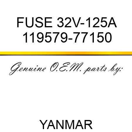 FUSE, 32V-125A 119579-77150