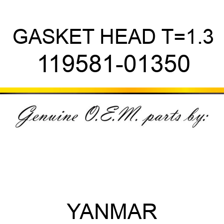 GASKET, HEAD T=1.3 119581-01350