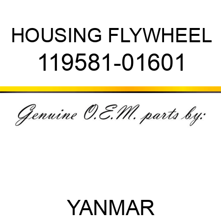 HOUSING, FLYWHEEL 119581-01601
