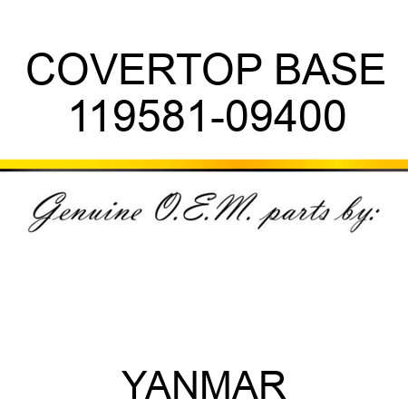 COVER,TOP BASE 119581-09400