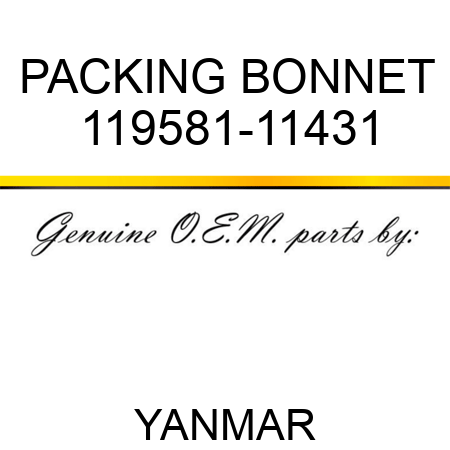 PACKING, BONNET 119581-11431