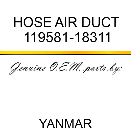 HOSE, AIR DUCT 119581-18311