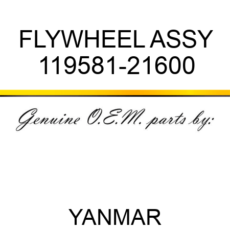 FLYWHEEL ASSY 119581-21600