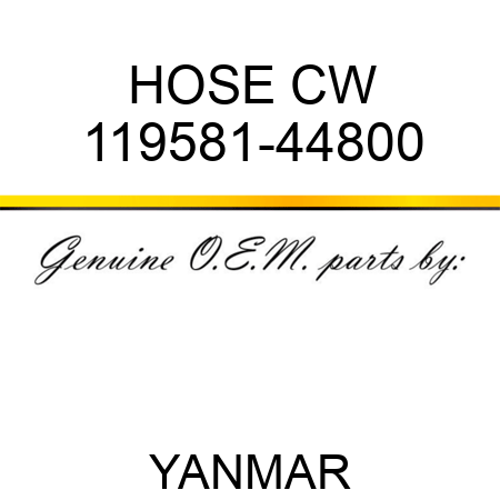 HOSE, CW 119581-44800