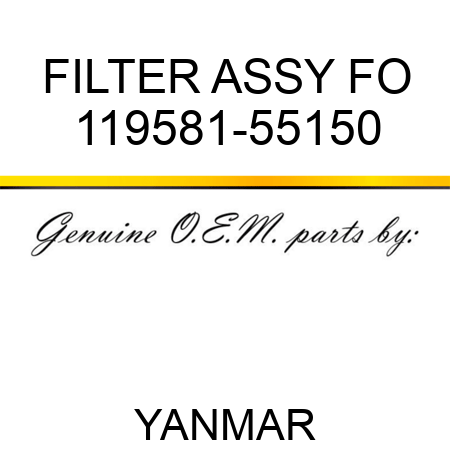FILTER ASSY, FO 119581-55150