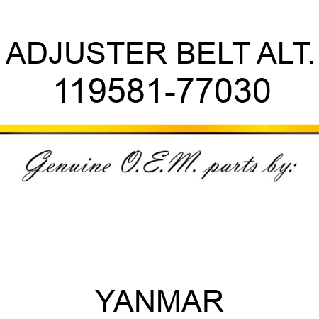 ADJUSTER, BELT ALT. 119581-77030