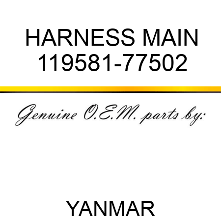 HARNESS, MAIN 119581-77502