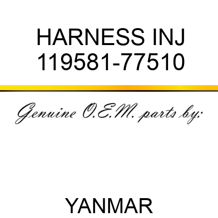 HARNESS, INJ 119581-77510