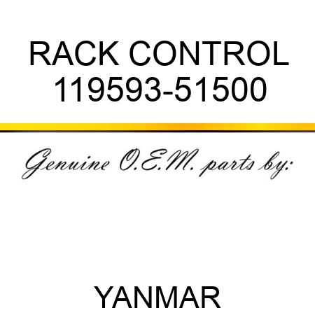 RACK, CONTROL 119593-51500