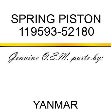 SPRING, PISTON 119593-52180