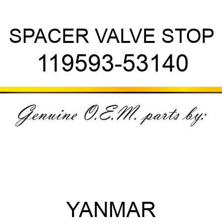 SPACER, VALVE STOP 119593-53140