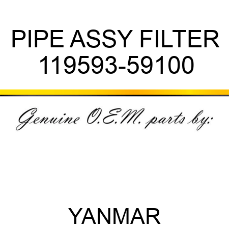 PIPE ASSY, FILTER 119593-59100