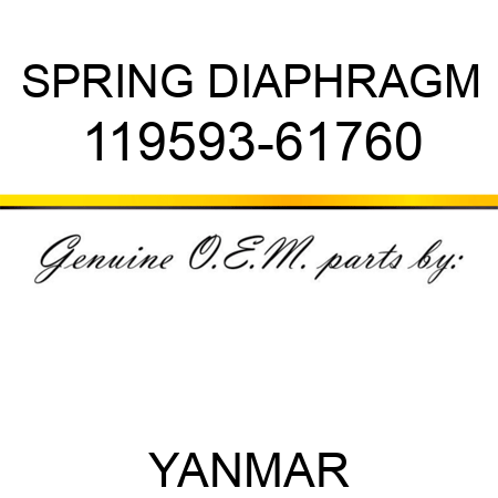SPRING, DIAPHRAGM 119593-61760