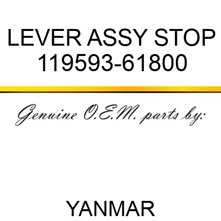 LEVER ASSY, STOP 119593-61800