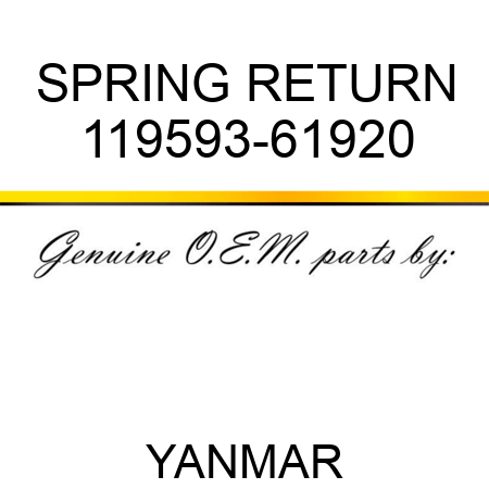 SPRING, RETURN 119593-61920