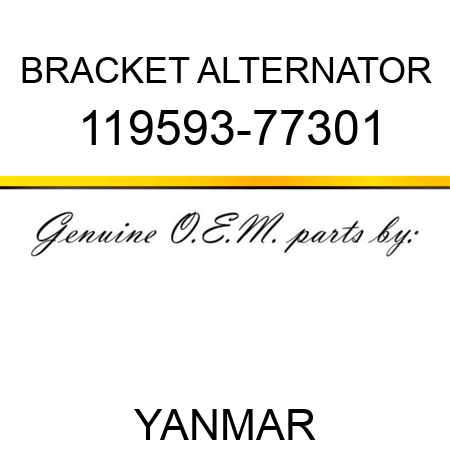 BRACKET, ALTERNATOR 119593-77301