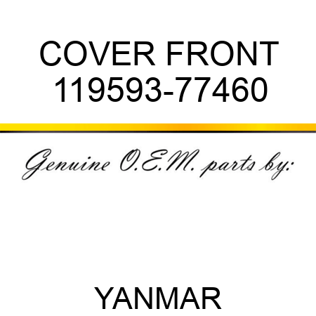 COVER, FRONT 119593-77460