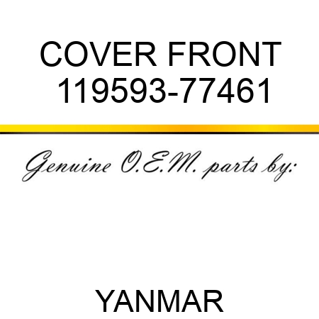 COVER, FRONT 119593-77461