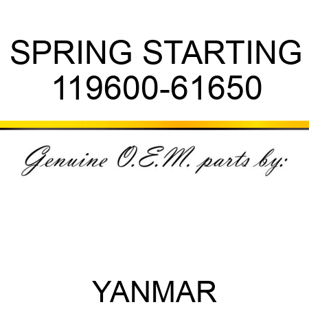 SPRING, STARTING 119600-61650