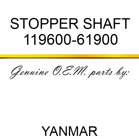 STOPPER, SHAFT 119600-61900