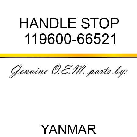HANDLE, STOP 119600-66521
