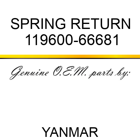SPRING, RETURN 119600-66681