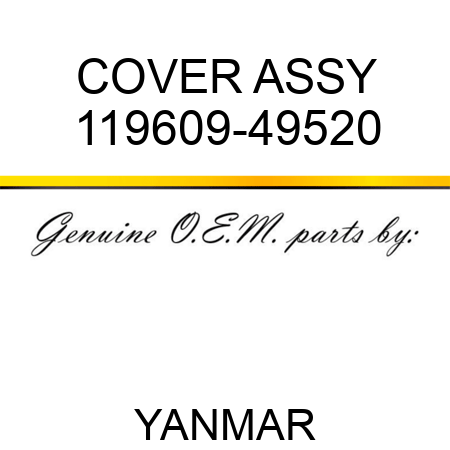 COVER ASSY 119609-49520