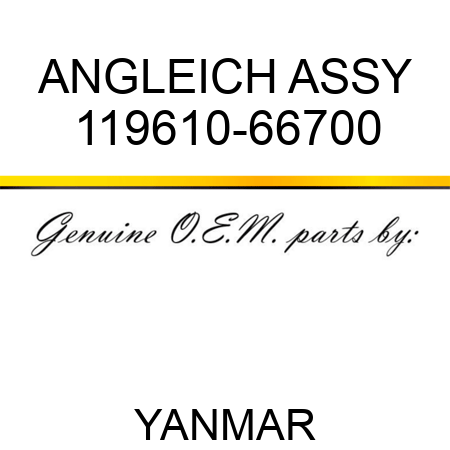 ANGLEICH ASSY 119610-66700