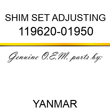 SHIM SET, ADJUSTING 119620-01950