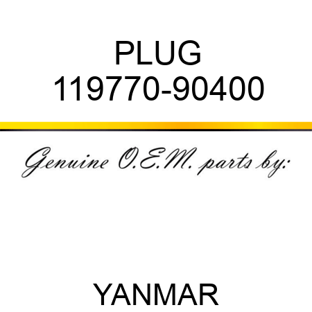 PLUG 119770-90400