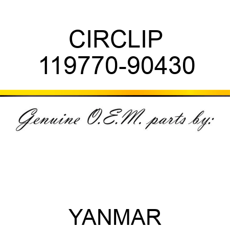 CIRCLIP 119770-90430