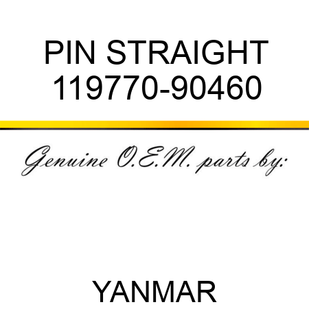 PIN, STRAIGHT 119770-90460