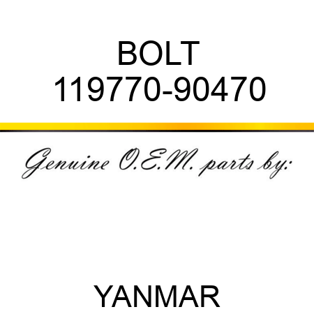 BOLT 119770-90470