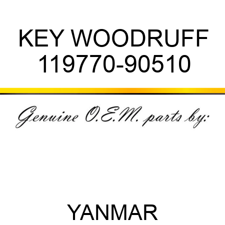 KEY, WOODRUFF 119770-90510