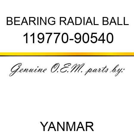BEARING, RADIAL BALL 119770-90540