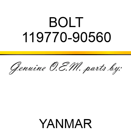 BOLT 119770-90560