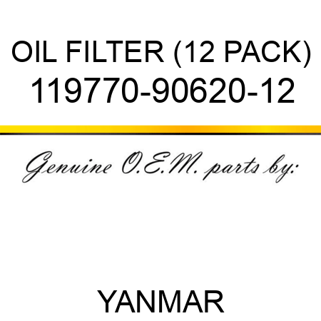 OIL FILTER (12 PACK) 119770-90620-12