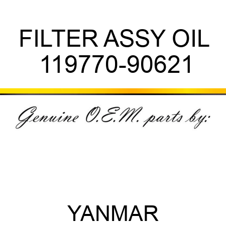 FILTER ASSY, OIL 119770-90621