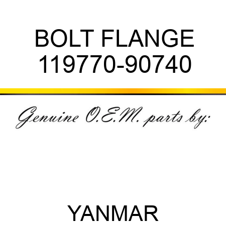 BOLT, FLANGE 119770-90740