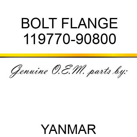 BOLT, FLANGE 119770-90800