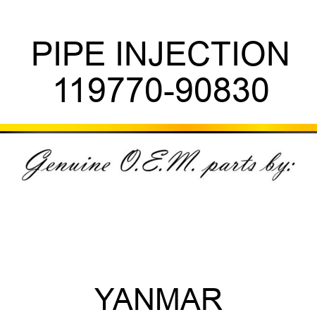 PIPE, INJECTION 119770-90830
