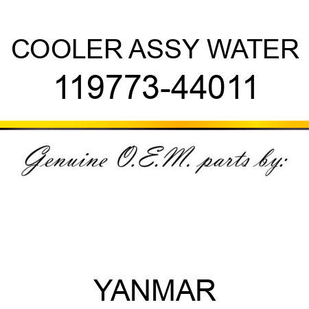 COOLER ASSY, WATER 119773-44011