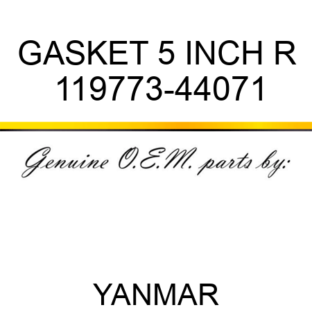 GASKET, 5 INCH R 119773-44071