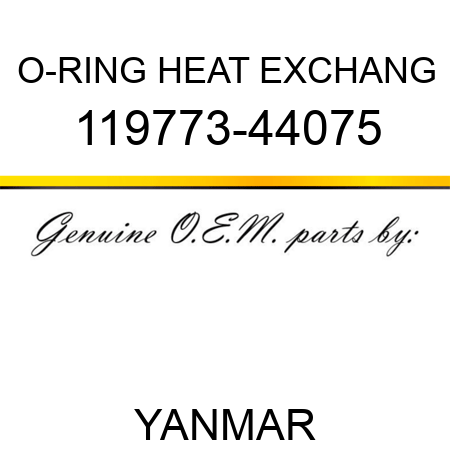 O-RING, HEAT EXCHANG 119773-44075