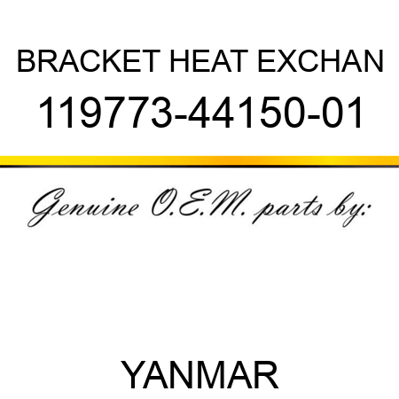 BRACKET, HEAT EXCHAN 119773-44150-01