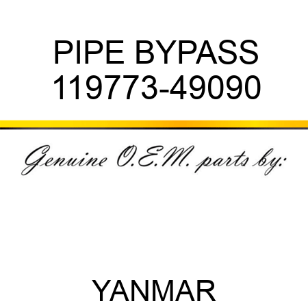 PIPE, BYPASS 119773-49090